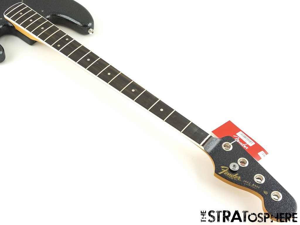 Fender Ltd. Gold Foil Jazz J Bass BODY & NECK Alder Ebony Black Sparkle