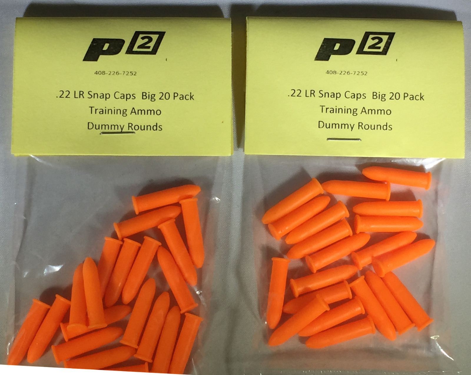 P2 .22 LR RIMFIRE SNAP CAPS TRAINING AMMO BULLETS SHELLS PRACTICE SAFE 22-20 Pak