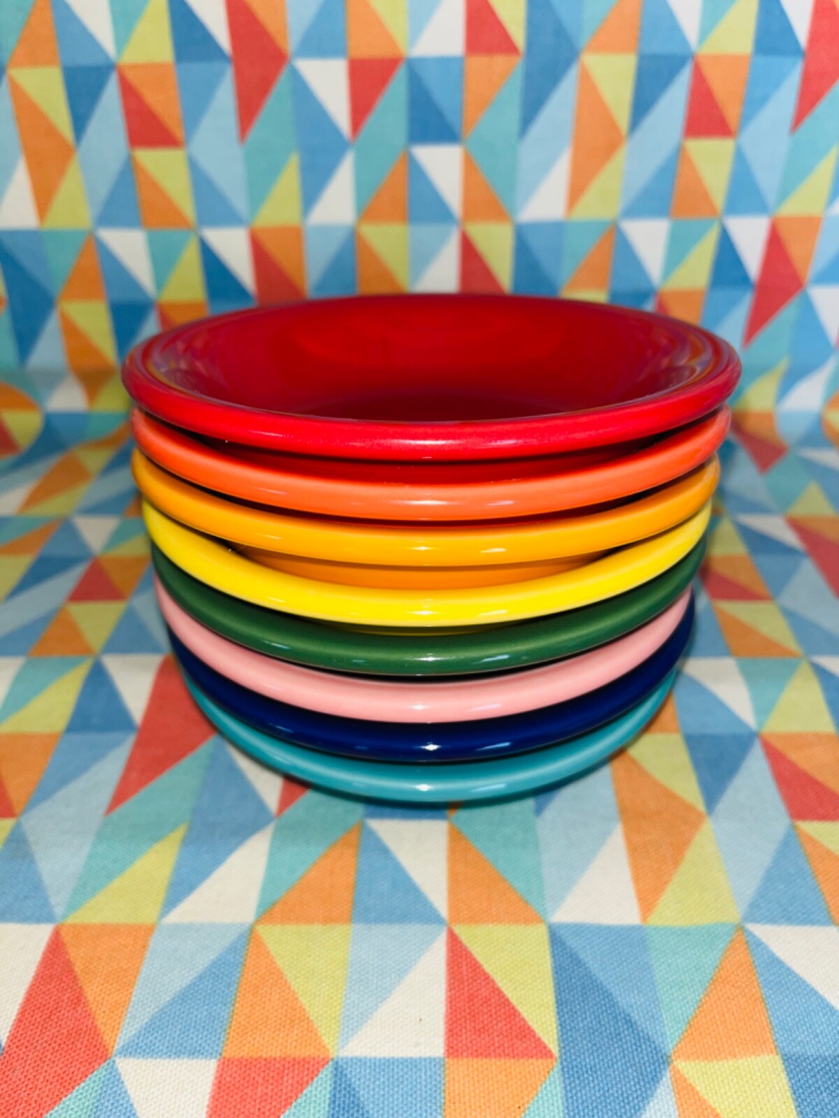 New Fiestaware mix Set of 8 Fruit Dessert 5 3/8 stacking Bowls FIESTA FREE SHIP