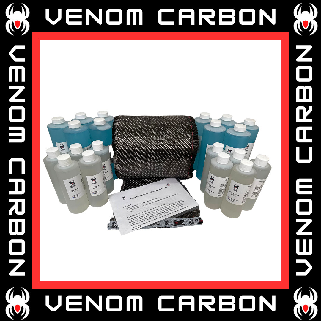 100ft Contractor's Kit - Carbon Fiber Foundation Wall Repair 8 inch Twill Weave