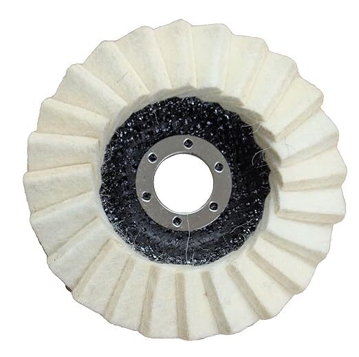 12Pack 4.5in Felt Flap Disc Wool Polishing Buffing Wheel Pad for Angle Grinder