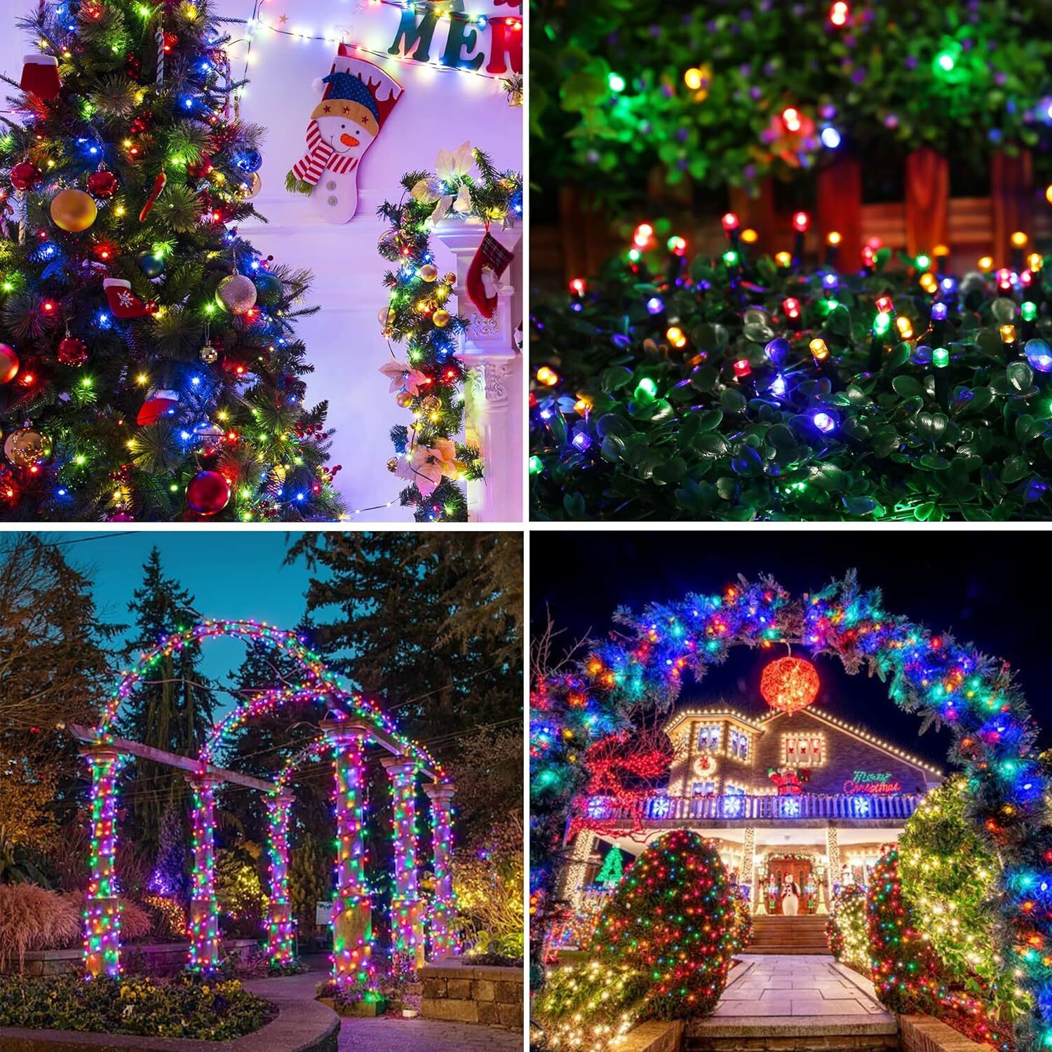 Multicolor Christmas String Lights 200/300/500 LED Christmas Lights Waterproof