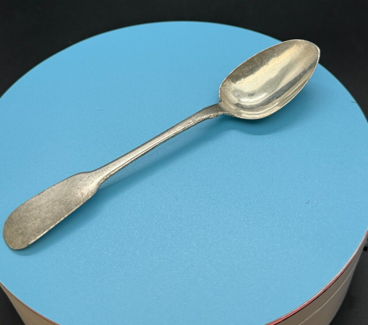 Irish Sterling Teaspoon 1825 Dublin Charles Marsh Rat Tail Fiddle 18.4g