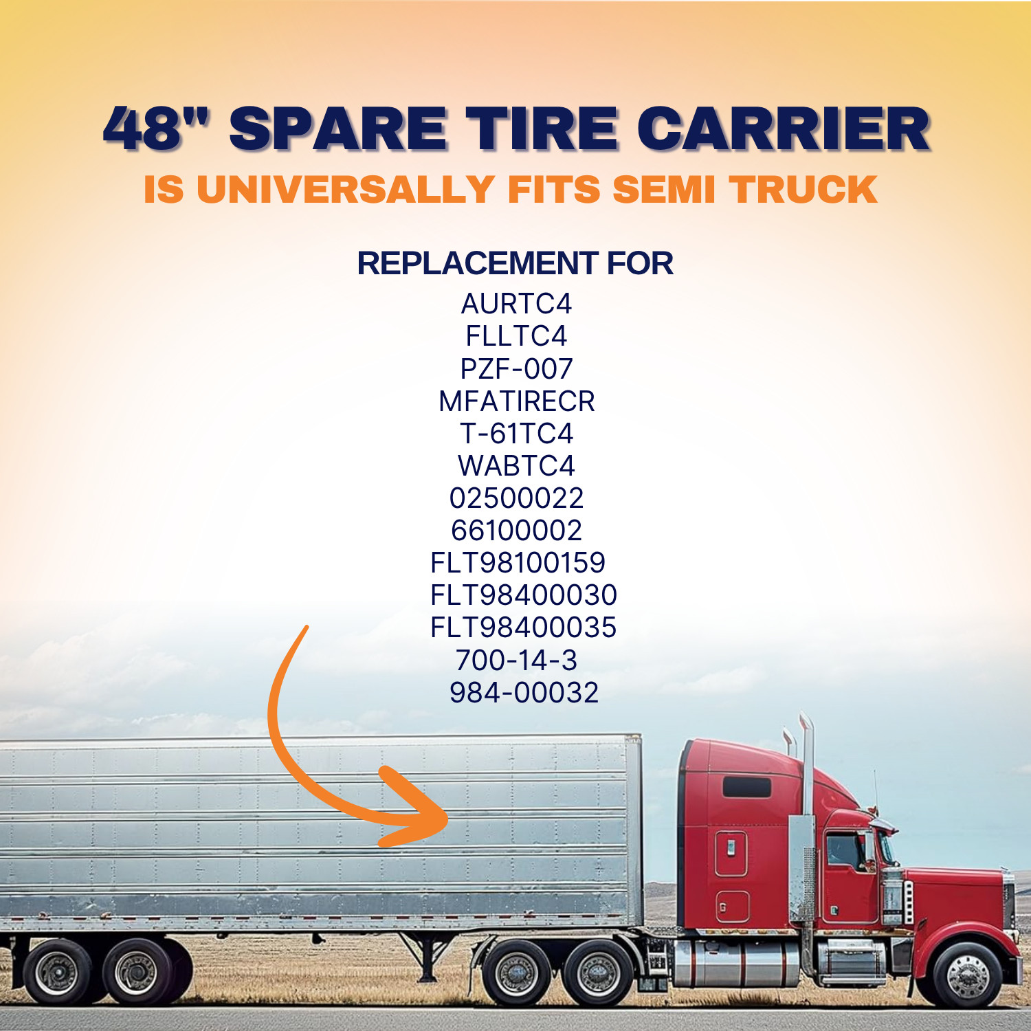 TORQUE Spare Tire Carrier Basket for Semi-Trucks Fits Freightliner & Kenworth