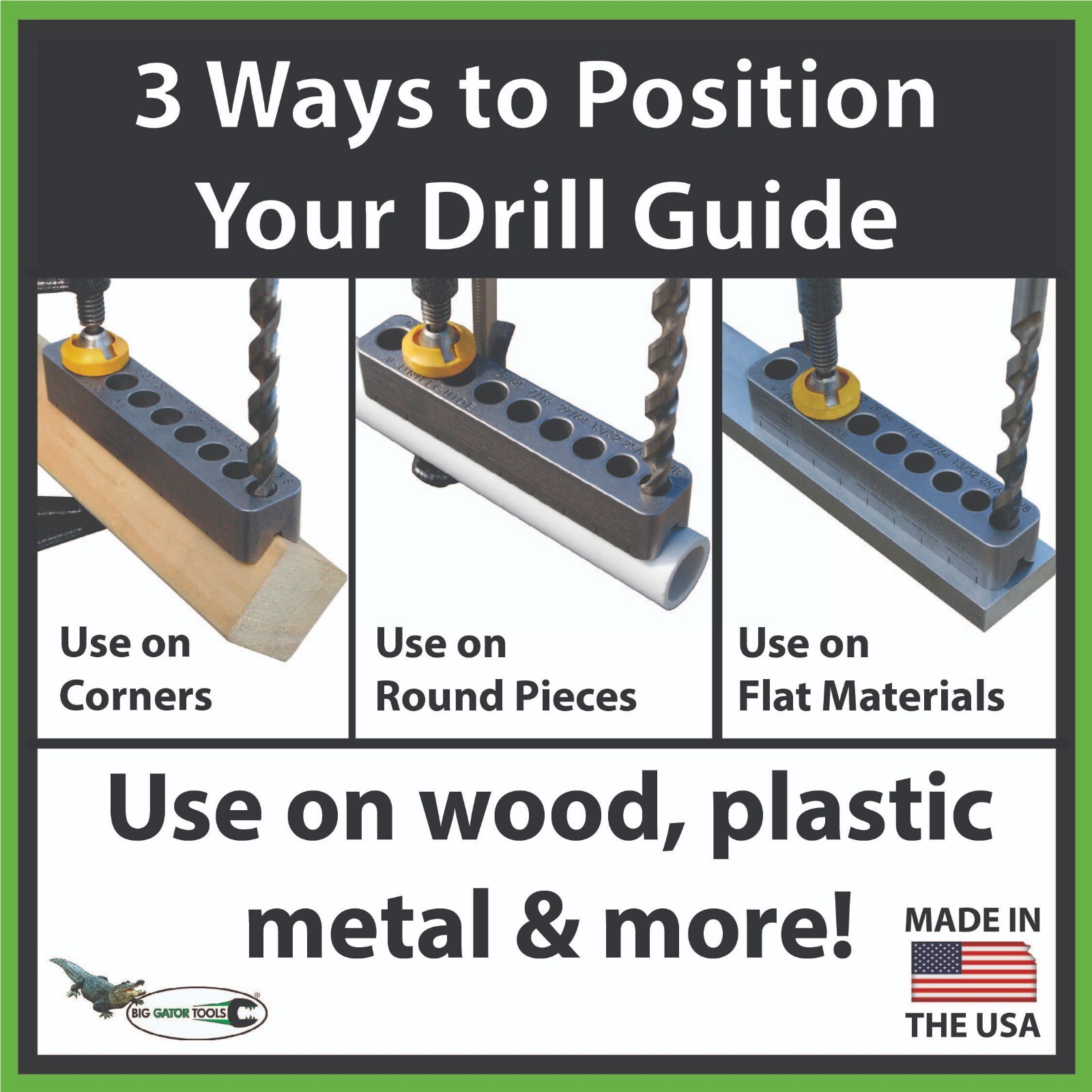 Drill guide - Helps drill gun parts, barrels, pistols, sites, slings, gunsmith
