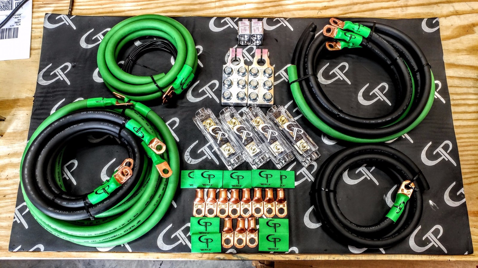 1/0 AWG GAUGE OFHC AMP WIRING KIT COMPLETE STAGE 2 GP CAR AUDIO GREEN BLACK