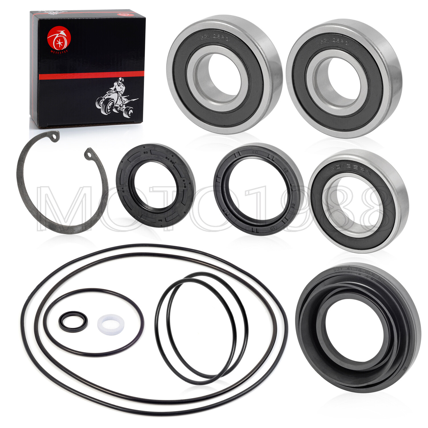 Rear Axle brake drum Wheel seal bearing kit for Honda Foreman 500 TRX500 05-13