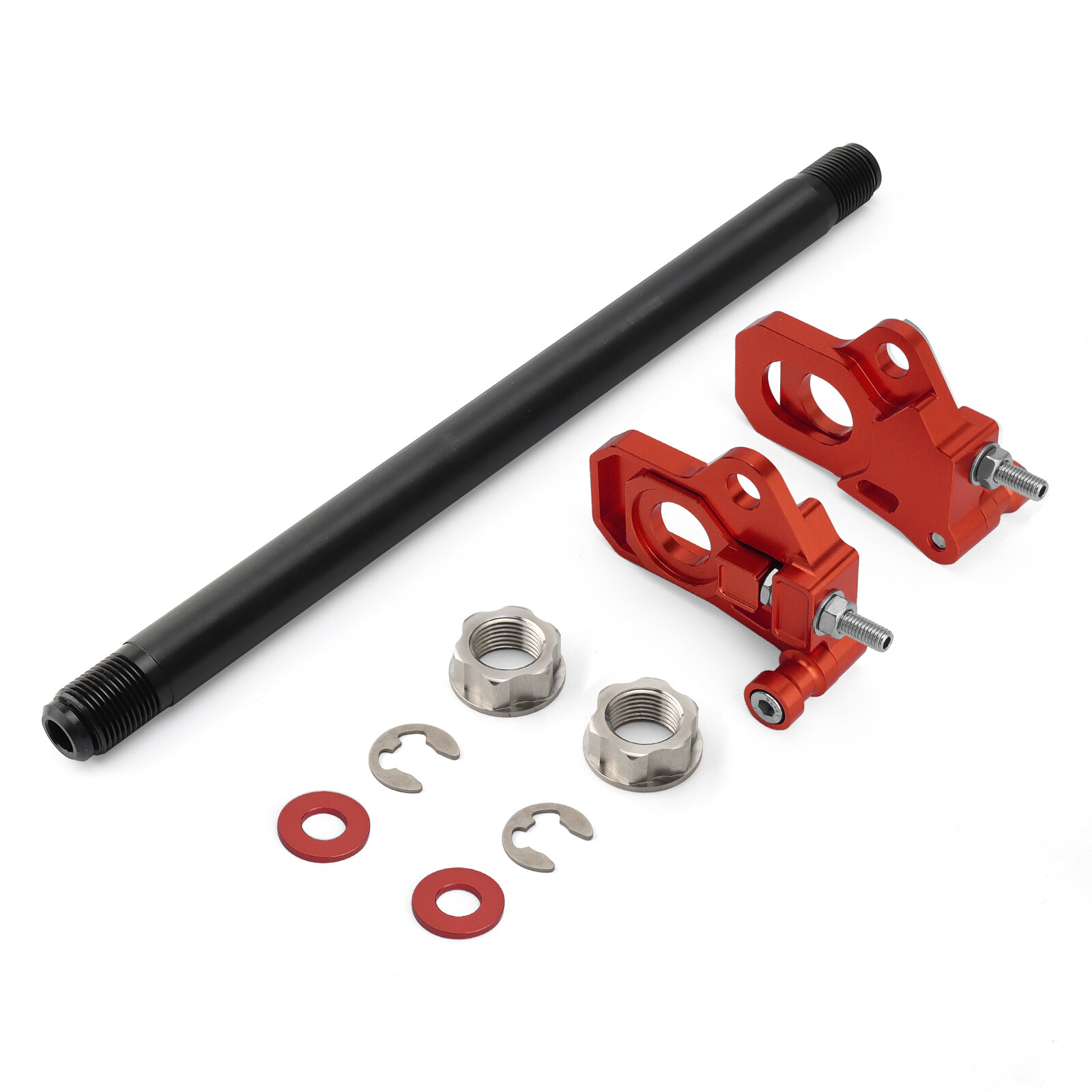 Motorcycle Red Rear Axle Adjuster Kit For Harley Touring Road King Street Glide