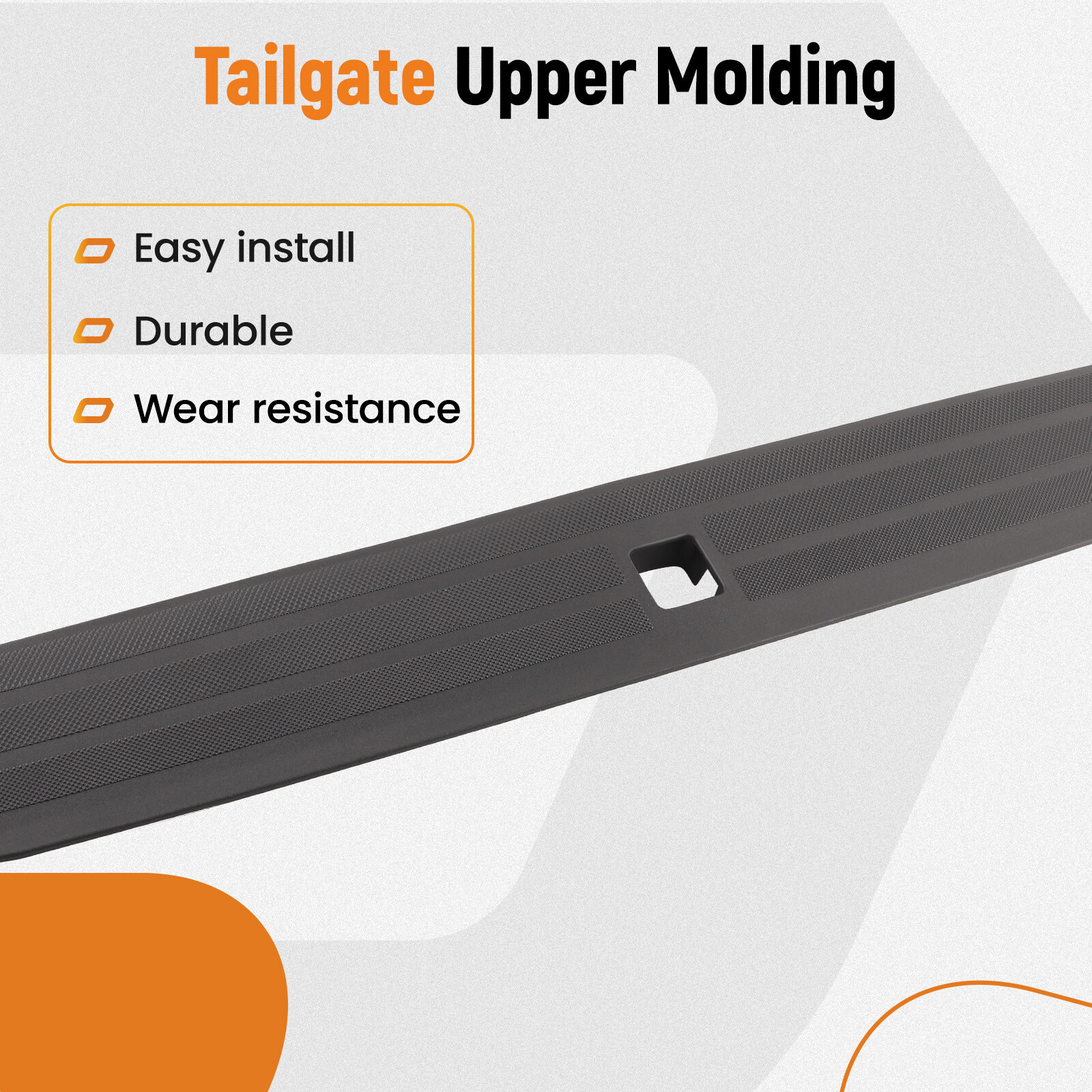 Flexible Flex Step Center Tailgate Cap Trim Molding For Ford F-150 2021-2023