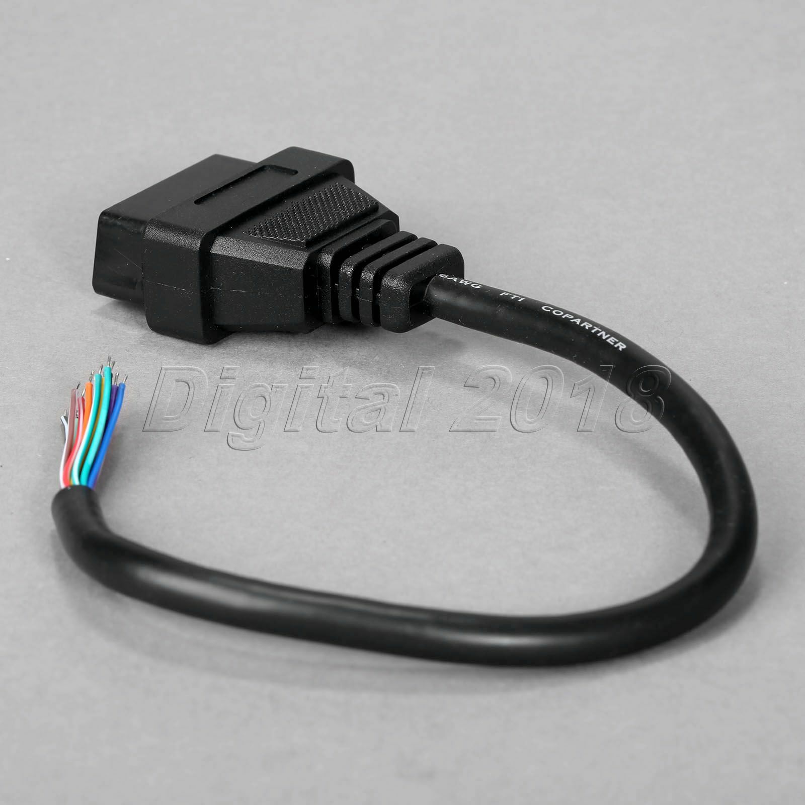 OBD2 OBD-II 16 Pin Female Extension Connector To Open Plug Wire Diagnostic Cable