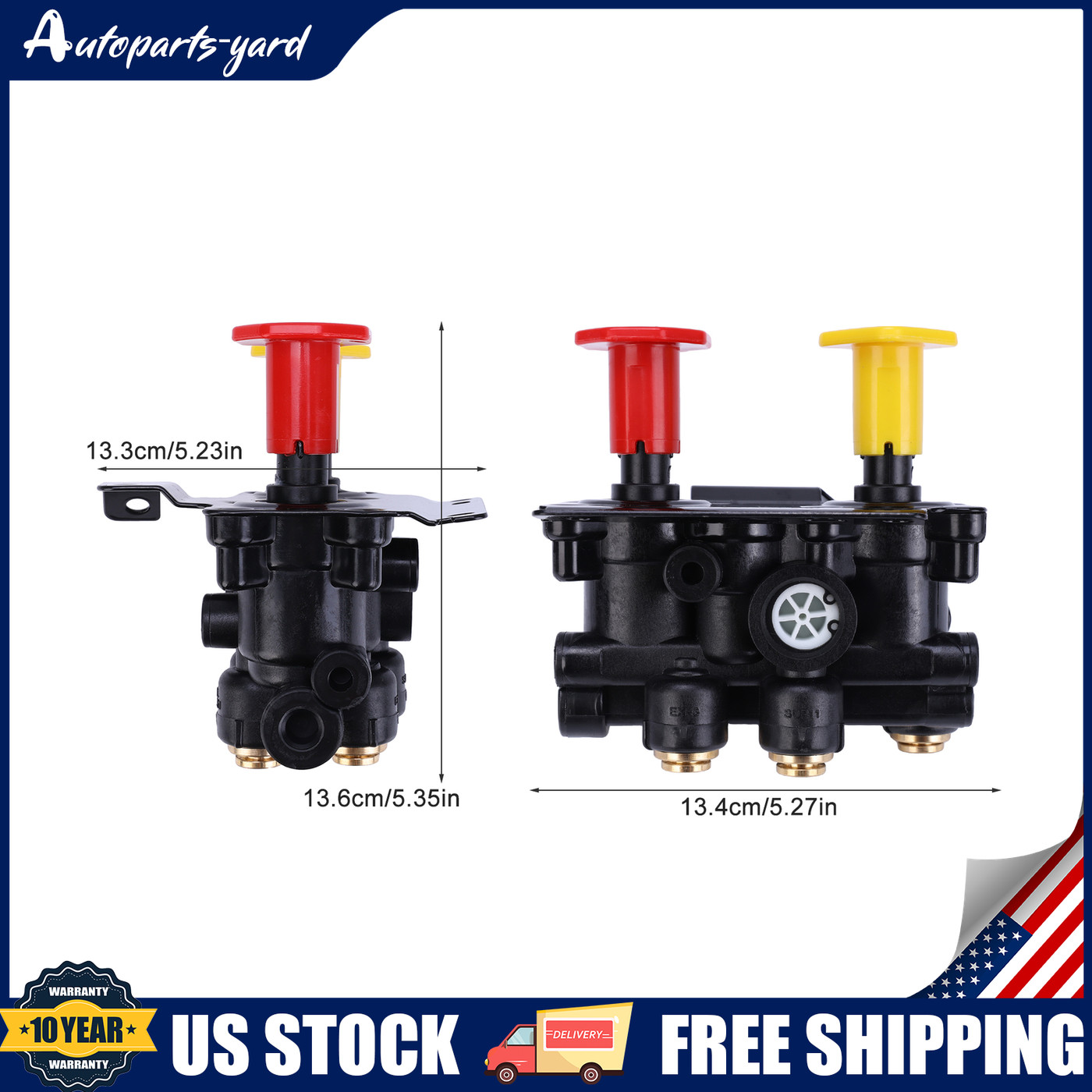 New Dash Control Brake Valve 5 Ports For Volvo VNL 24340522 US