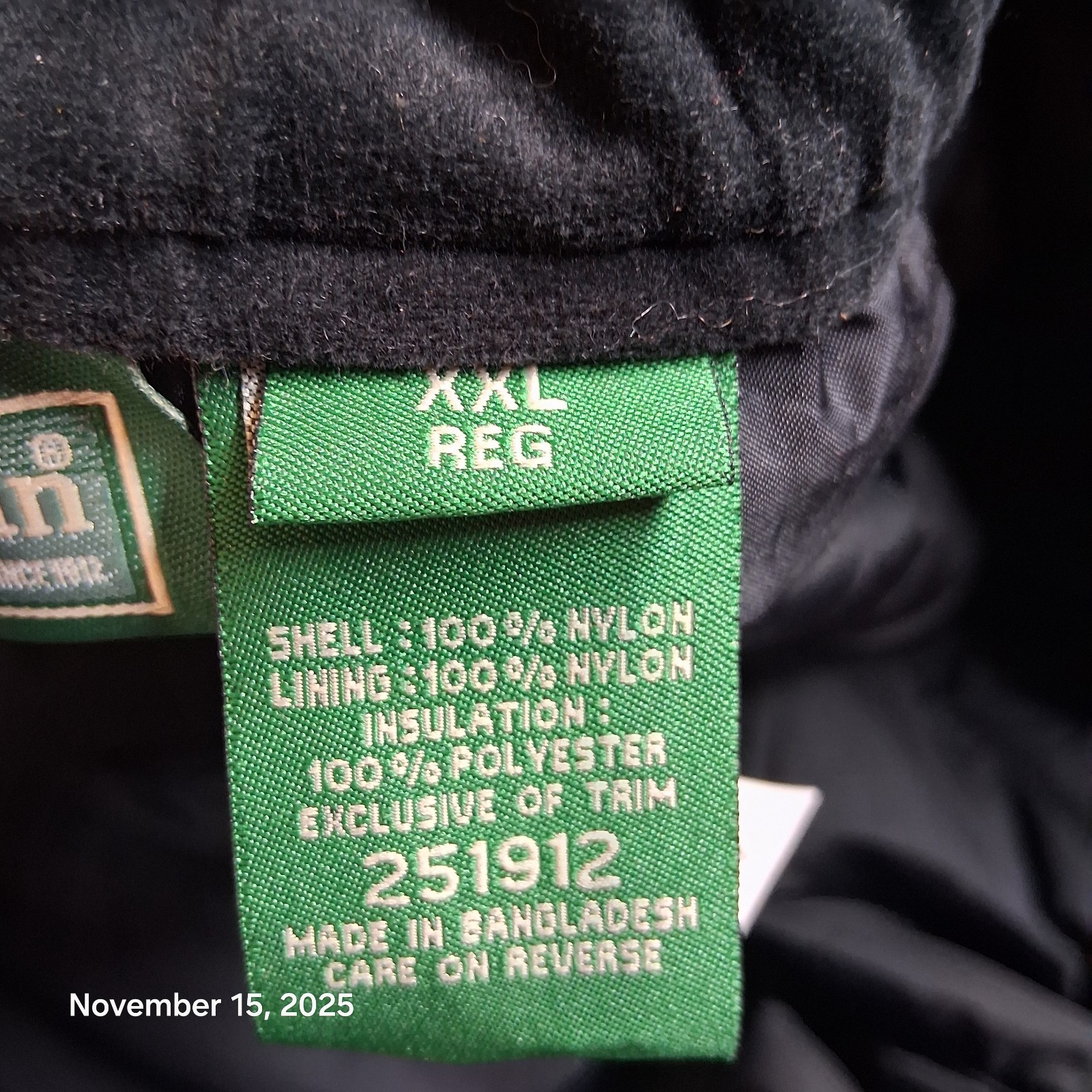 LL Bean Wildcat Insulated Ski Snow Pants Men Size XXL 2XL Black 251912