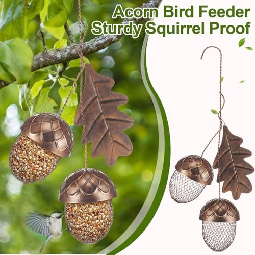 Acorn Bird Feeder Outdoor Garden Hanging Feeding Station Sturdy Squirrel