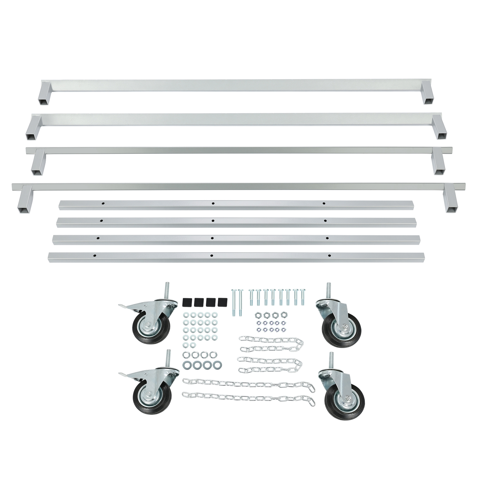 Folding Pickup Truck Bed Stand Dolly W/ Wheels Garage Vehicle Mechanic Repair