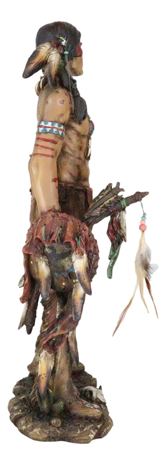 Native American Indian Eagle Warrior Tribal Hero With Axe And Shield Figurine