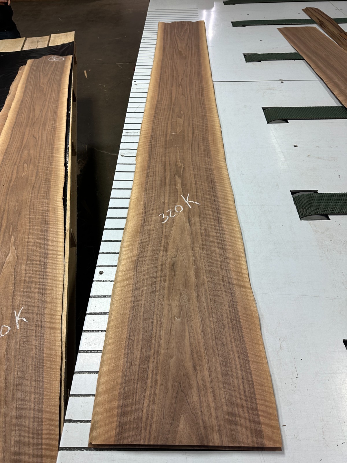 Walnut Raw Wood Veneer 2 sheets 100'' x 12'' 320K