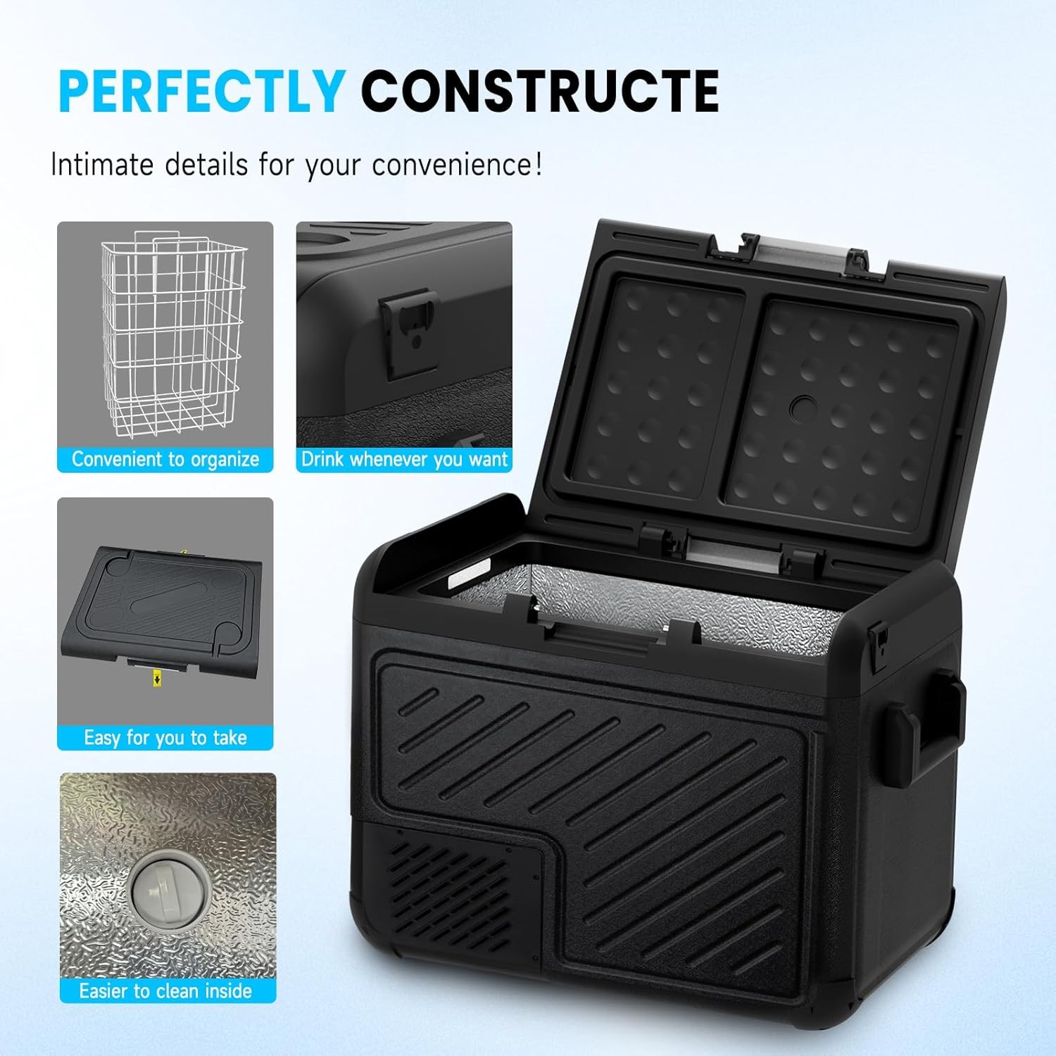 12 Volt Car Refrigerator Portable Freezer Fridge Car Compressor Refrigerator