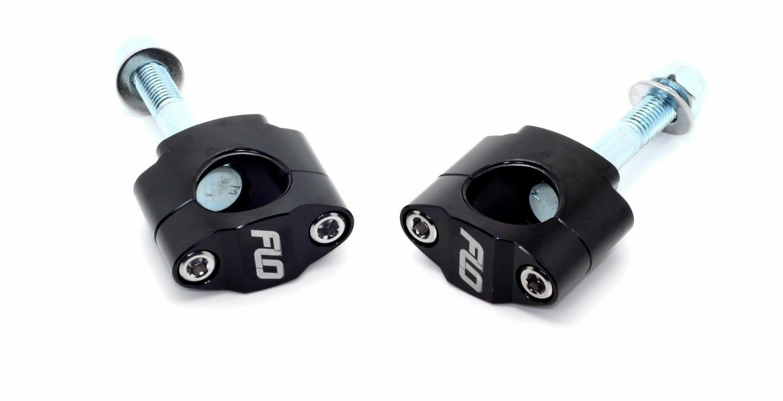 Flo Black Rubber Mount Fat 1 1/8" 28.5mm Oversize Handlebar Clamp Bar Mounts