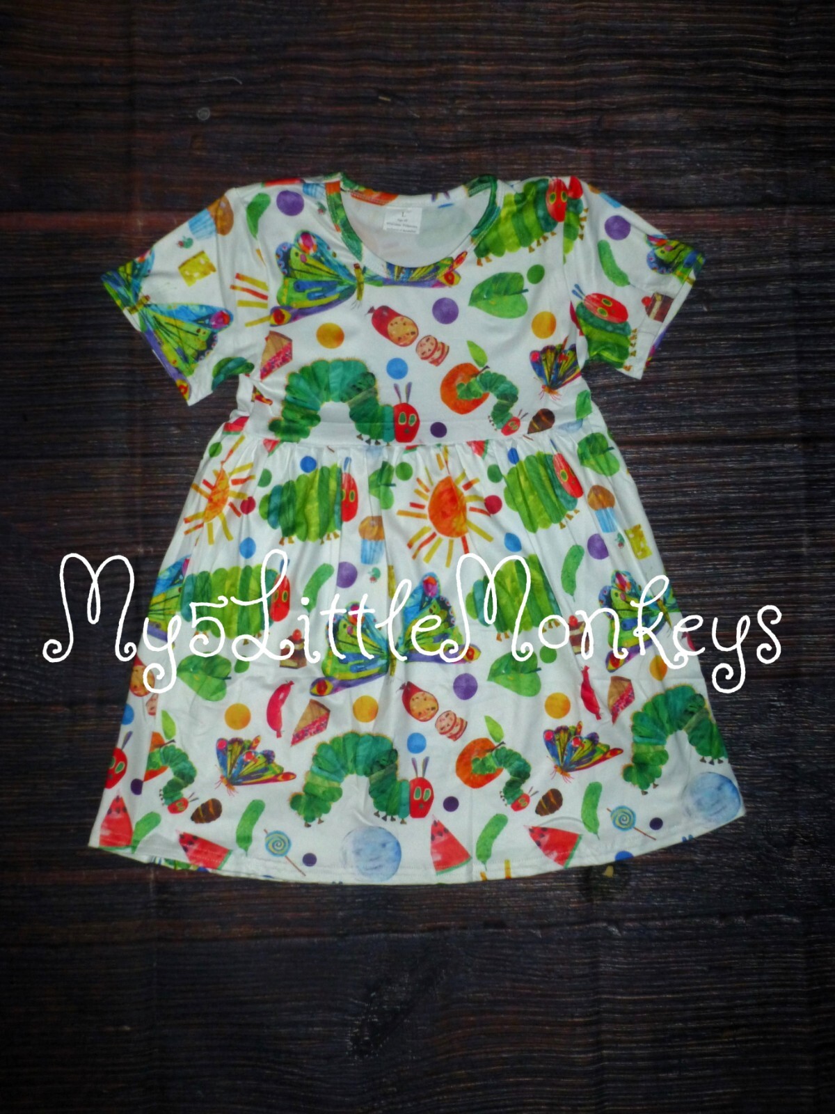 NEW Boutique Eric Carle Very Hungry Caterpillar Girls  Dress 2T 3T 4T 5T