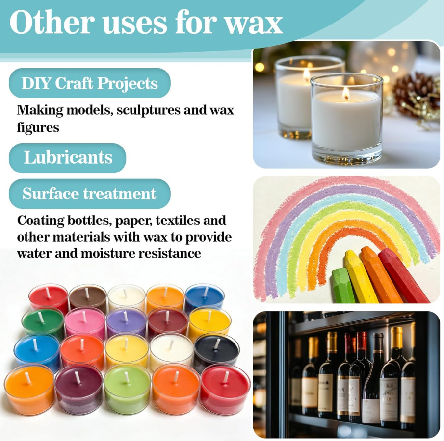 Wax for Candle-Making White Wax Beads, Wax Bulk for DIY Craft,Candle Making, USA
