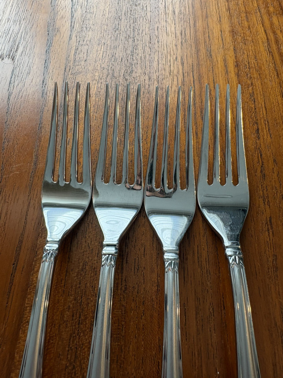 4pc Princess House Barrington Stainless Flatware Dinner Forks
