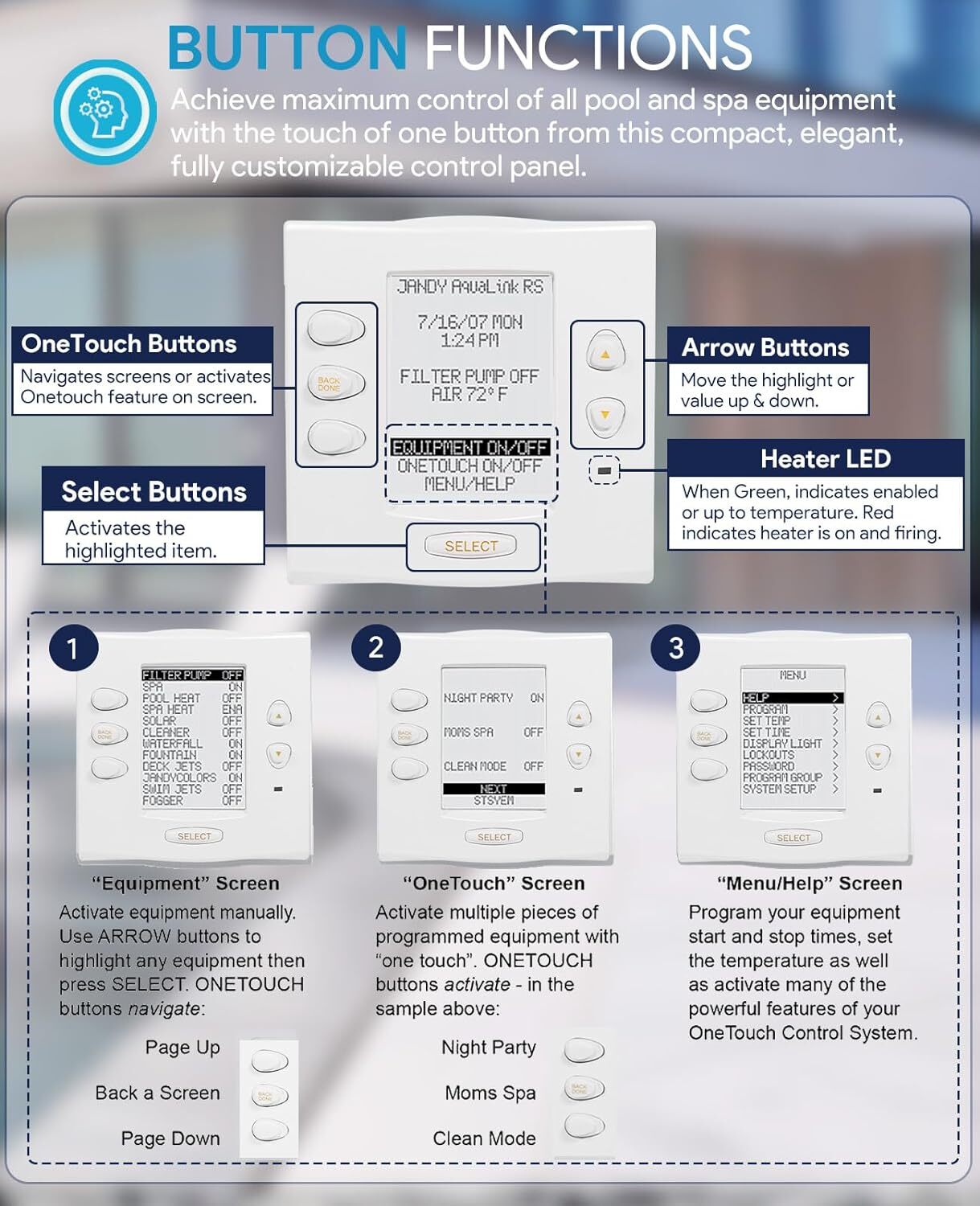 R0551800 Service Controller for Zodiac Jandy AquaLink RS One Touch Control Syste