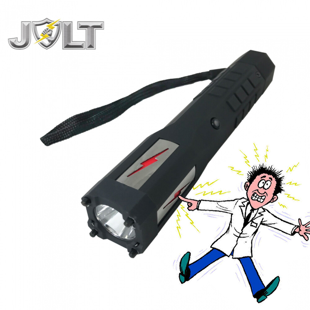 Jolt Lightning Rod 90,000,000 Volt Stun Gun Flashlight w/ Grab Guard Stun Strips