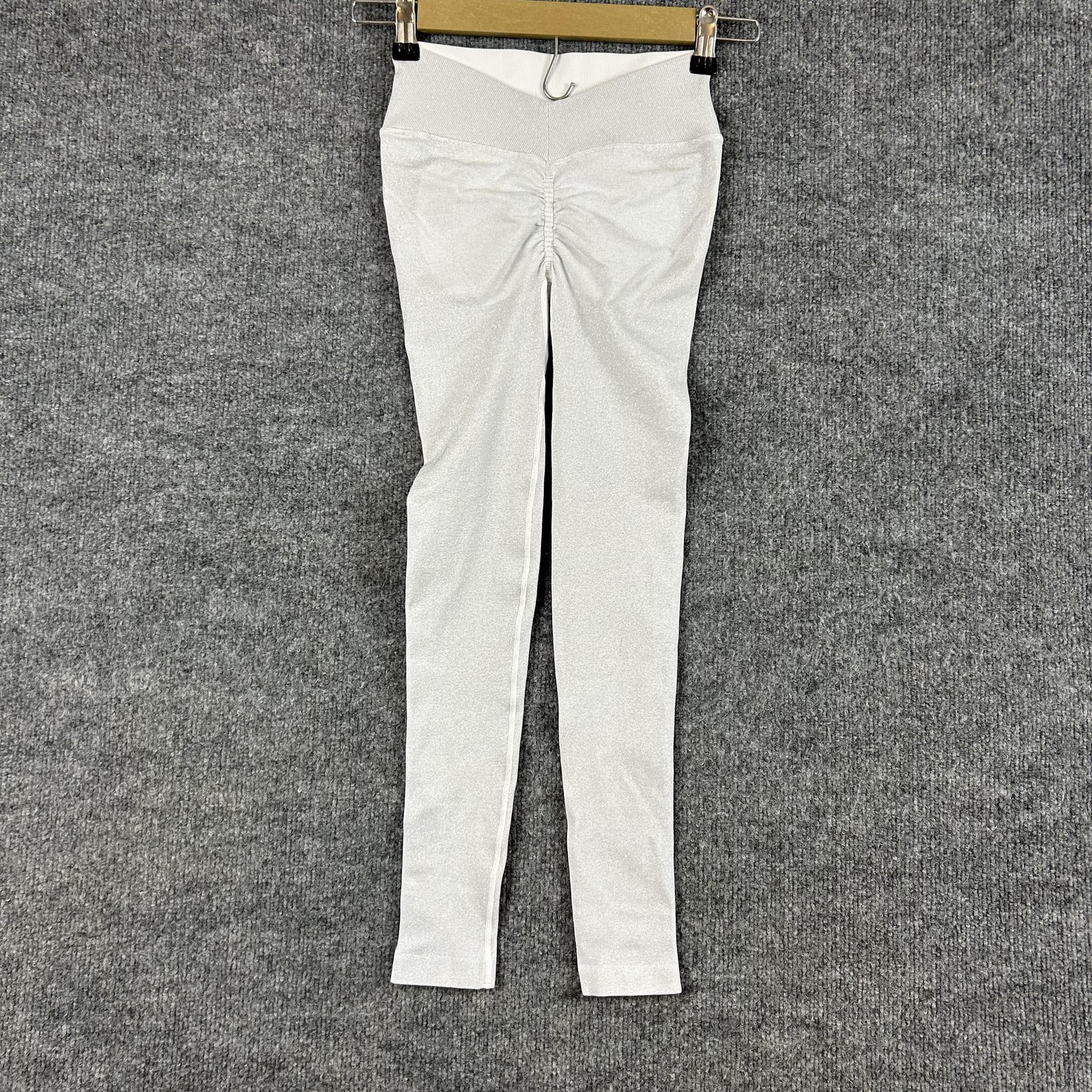 Bombshell Sportswear Leggings XS/S Shimmer Scrunch Black White Lot 2 Bundle