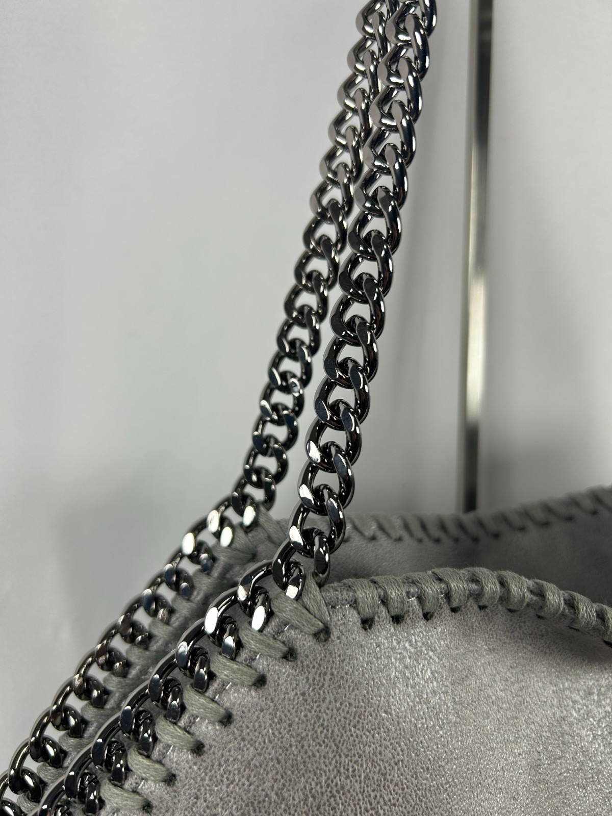 Stella McCartney Falabella Fold-over Tote Shoulder Bag Dark Gray UK 128778