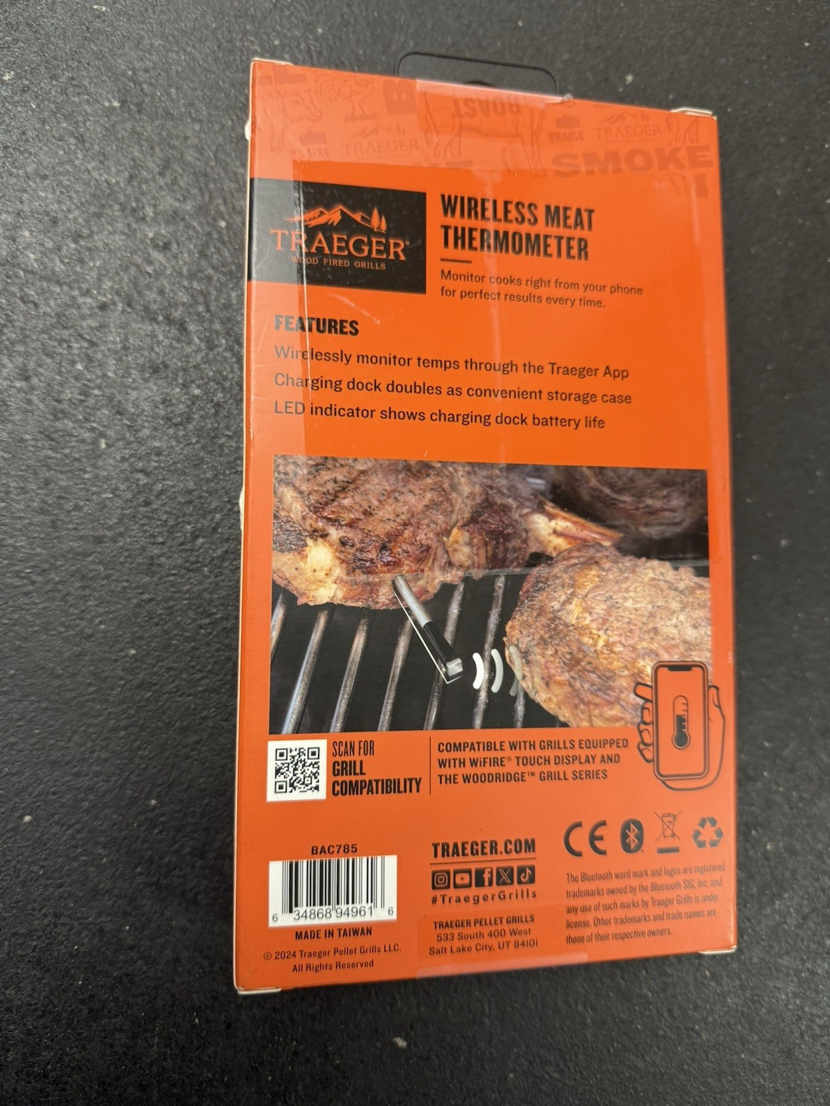 Traeger BAC785 Wireless Meat Thermometer WiFi Compatible Grill NEW+FREE SHIPPING