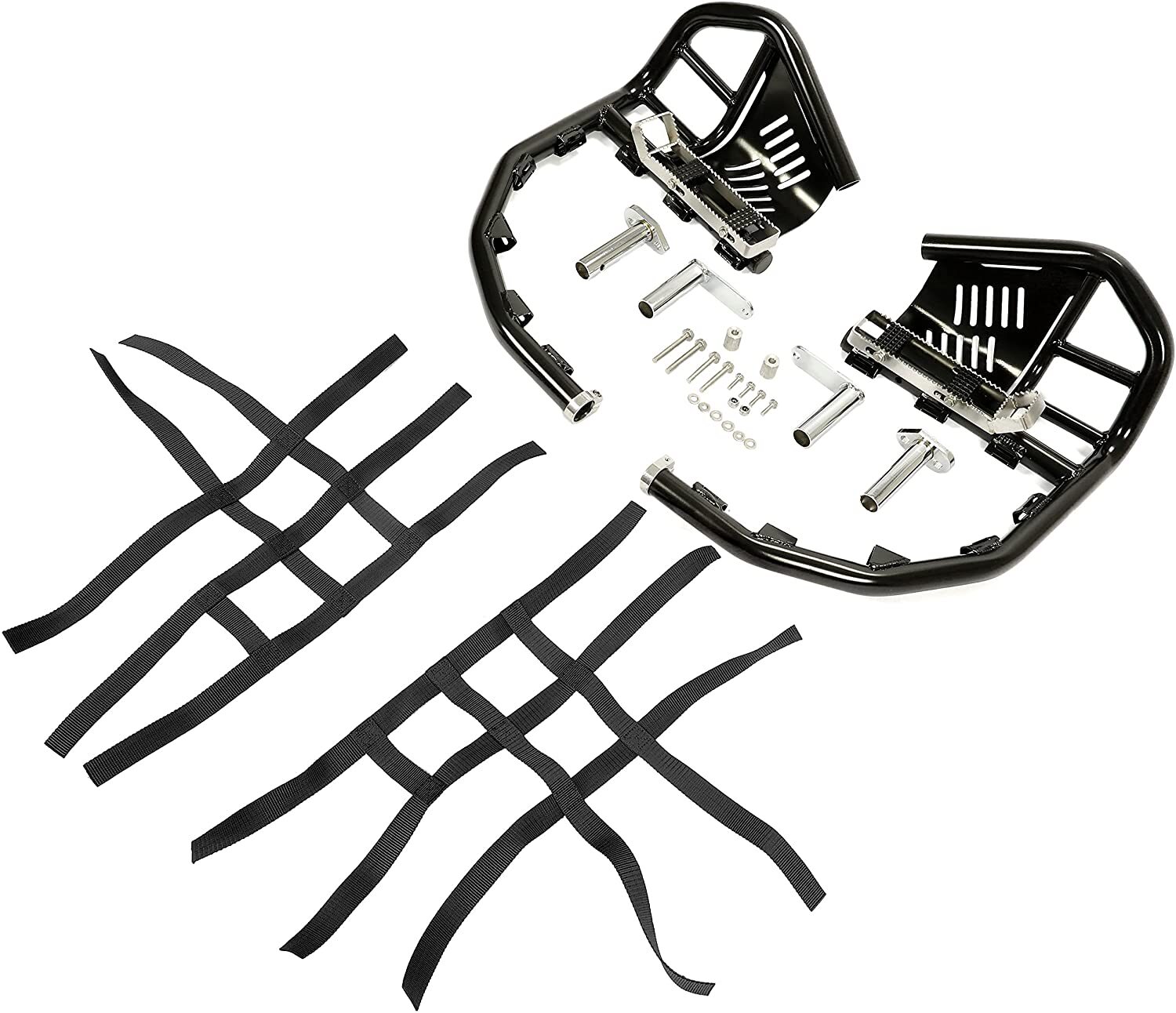 For Honda Sportrax 400 TRX 400EX 400X Nerf Bars Pro Peg Black Bars Black Nets