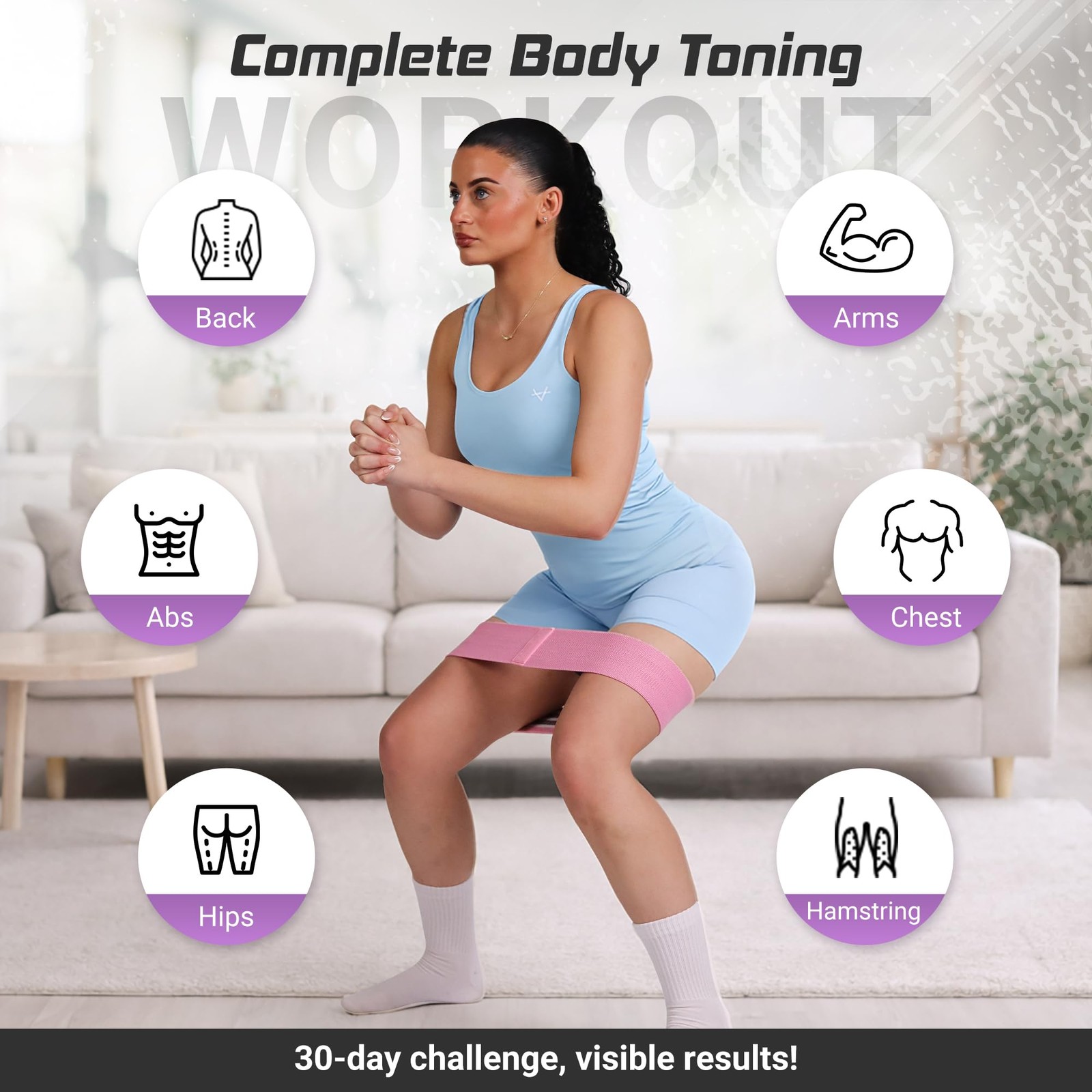 Resistance Bands, Workout Bands, Exercise Bands for Working Out with Workout ...