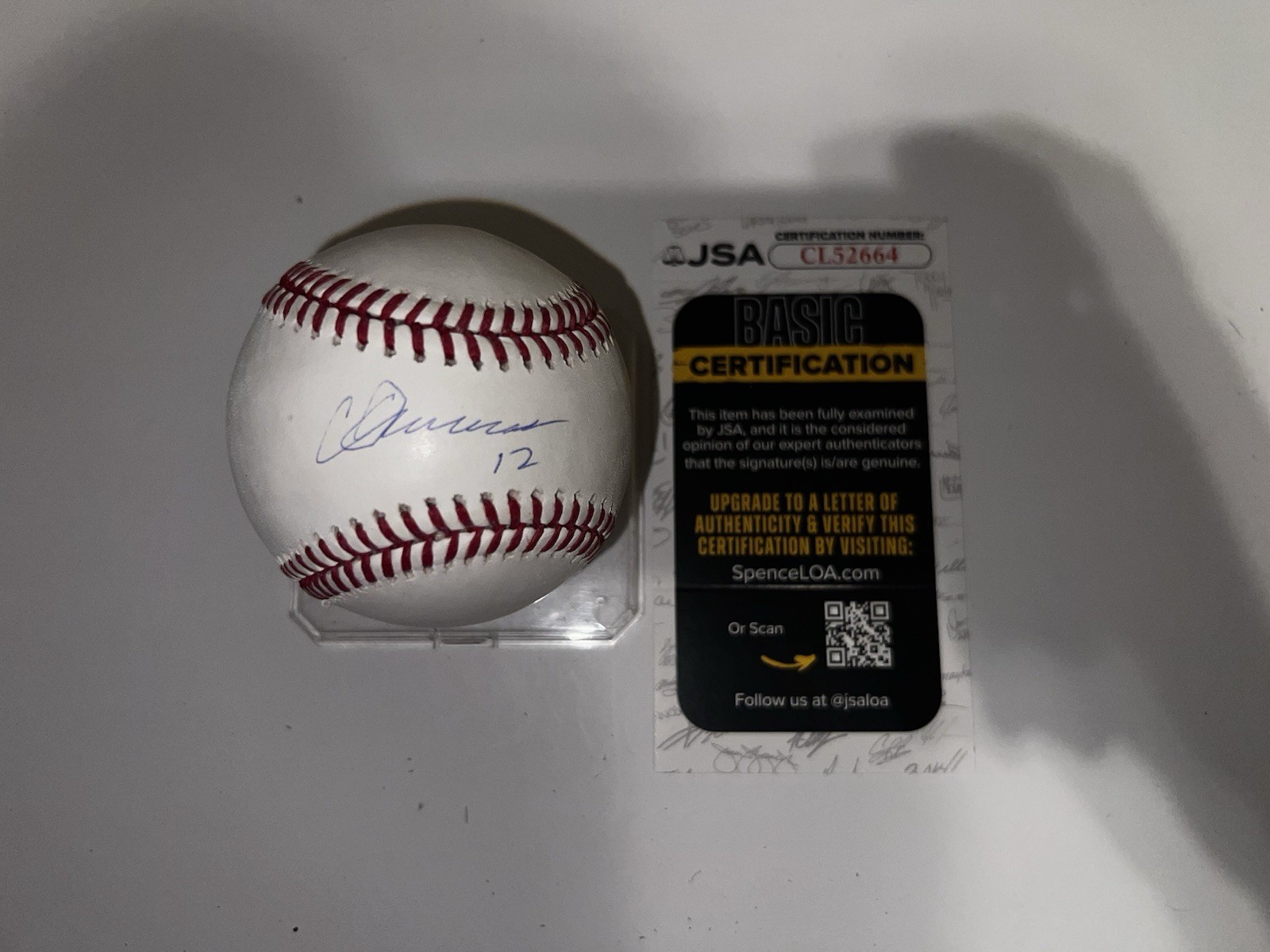 Chris Olave Signed Official Major League Baseball New Orleans Saints JSA Auth