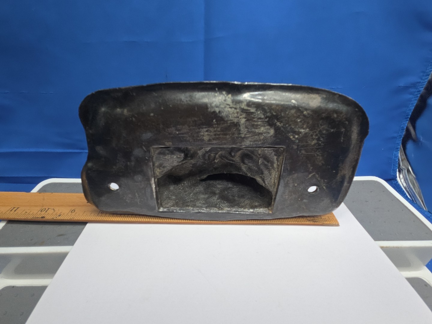 Art Nouveau Nude Maiden Water Inkwell Laying On Rocks Metal Trinket Earings TS