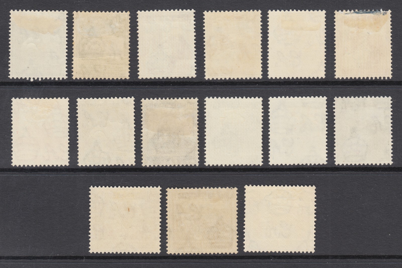 Palestine Sc 63/80 MLH. 1927-42 Definitives, 15 diff from long set, fresh, F-VF