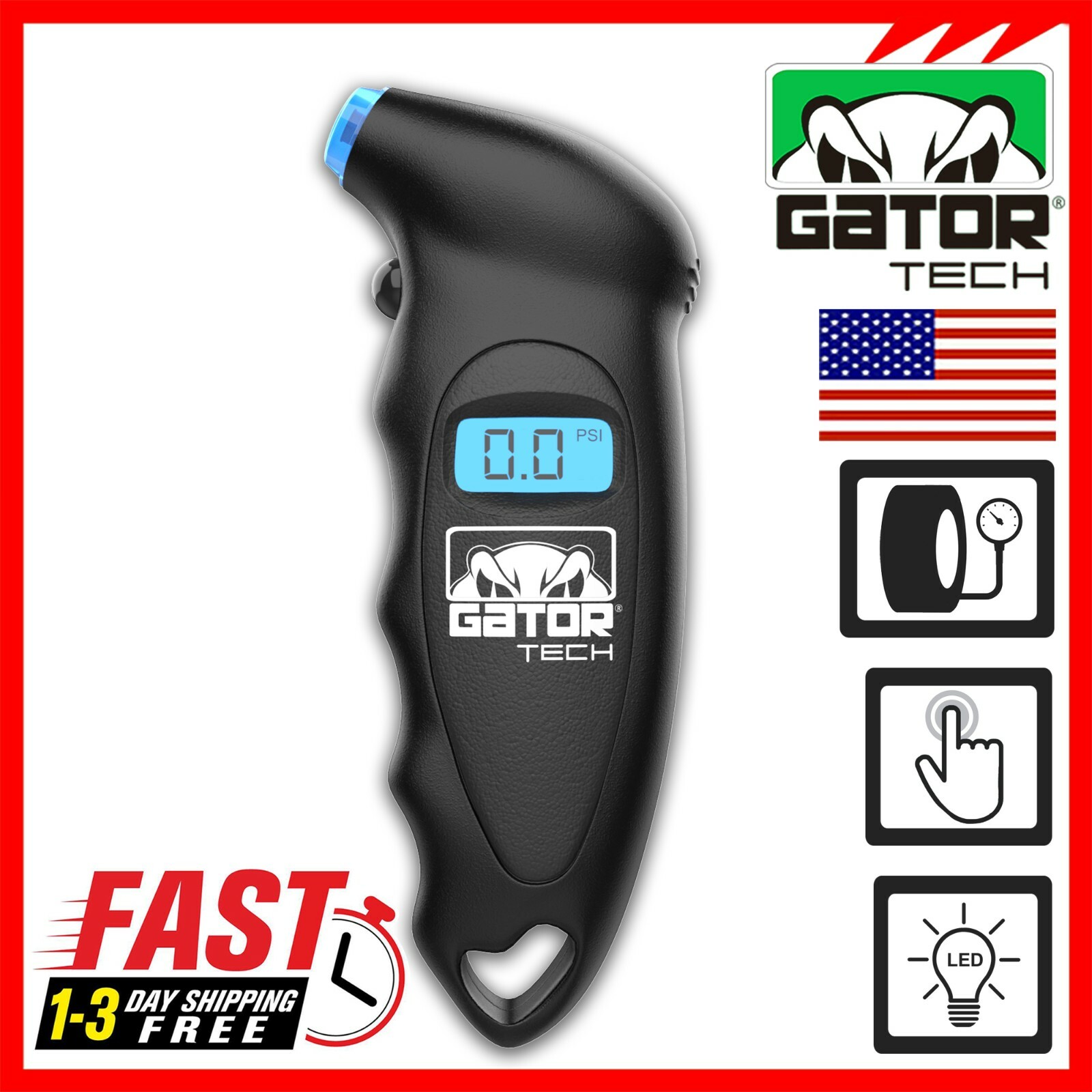 Digital Tire Air Pressure Gauge Meter Tester Bike Car Truck LCD Display 150 PSI