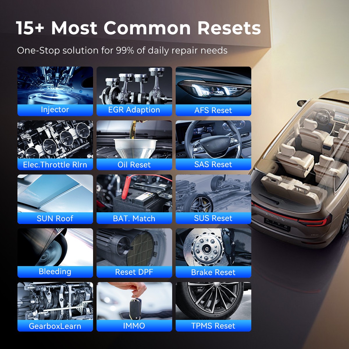 MUCAR BT200 MAX Bluetooth OBD2 Code Reader Scanner Tool Full System AI Diagnose