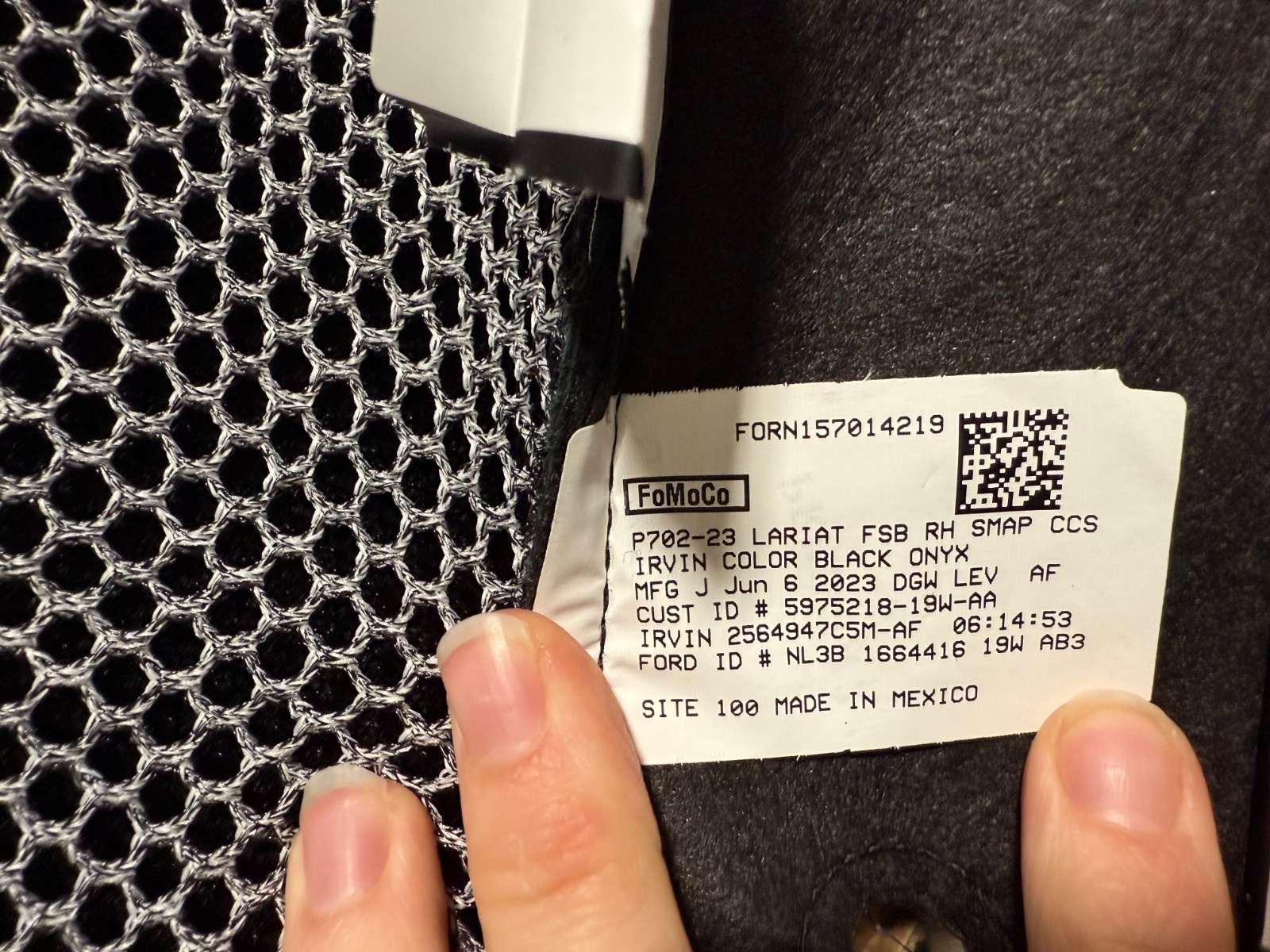 2021-2026 OEM FORD F150 LARIAT NEW TAKEOFF LEATHER UPHOLSTERY DARK BROWN PIPING