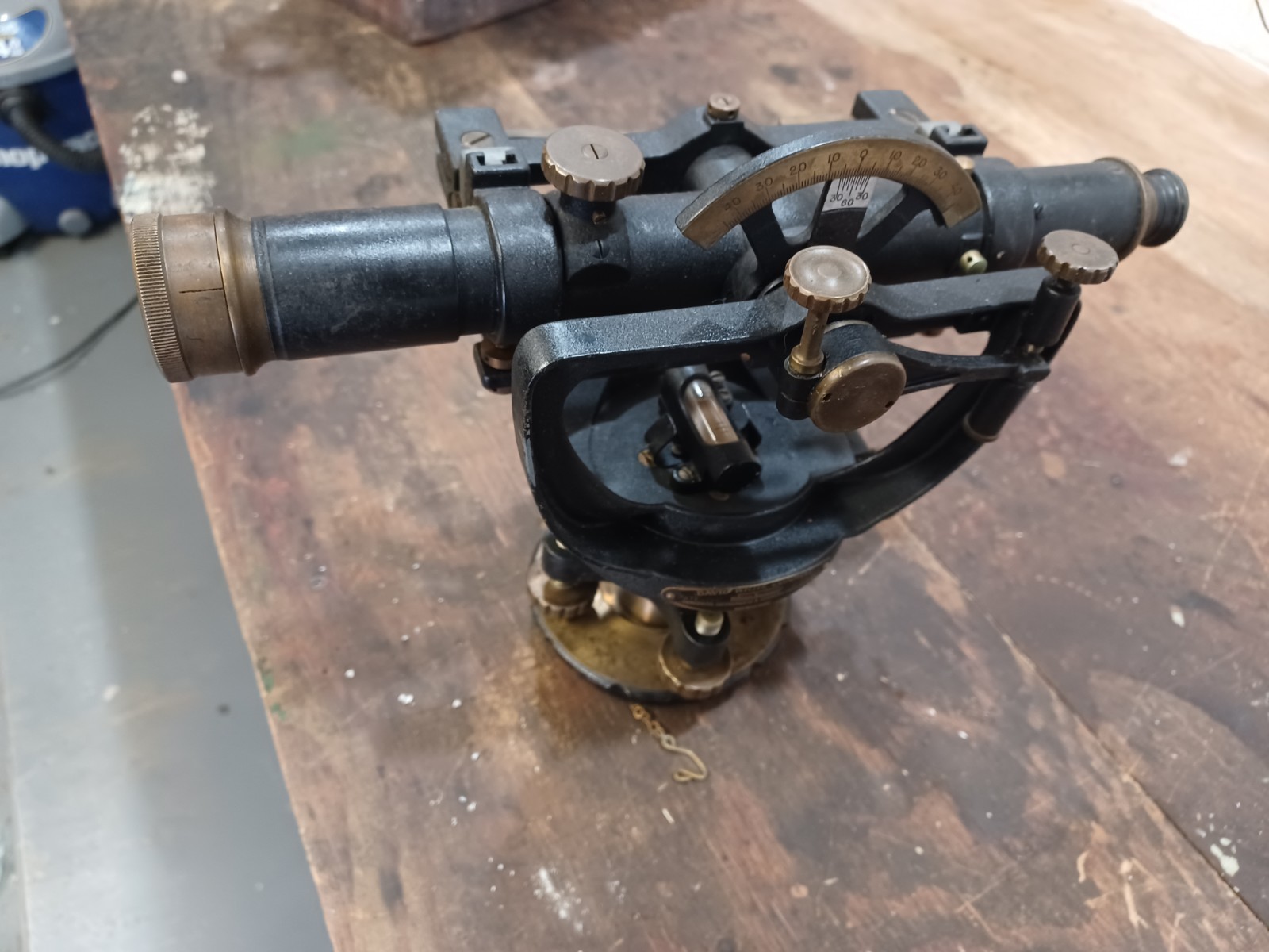 Vintage David White Transit Brass Surveying Scope Field Tool #37773 Milwaukee