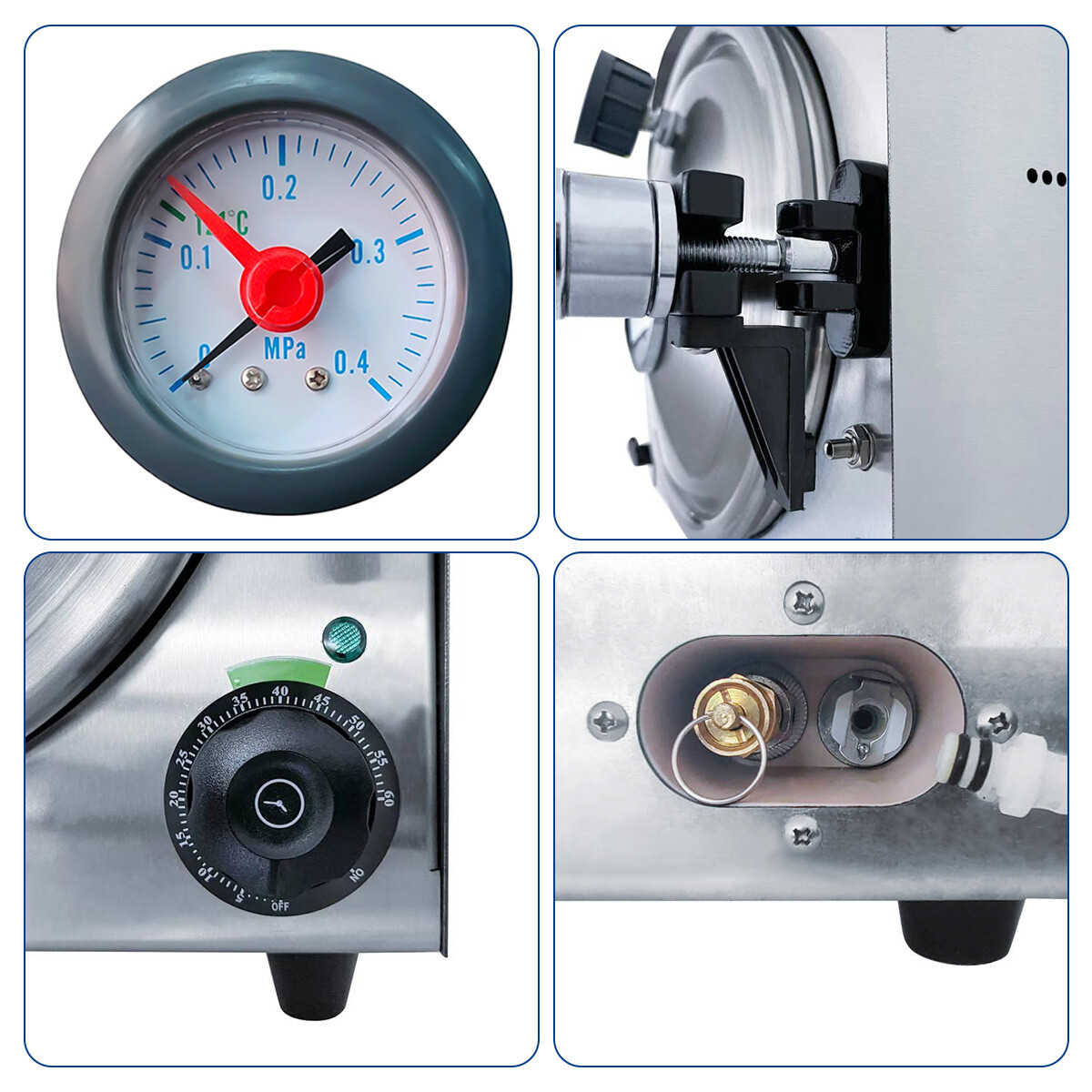 Dental Class B Autoclave Steam Sterilizer with Vacuum Drying & Built-in Printer