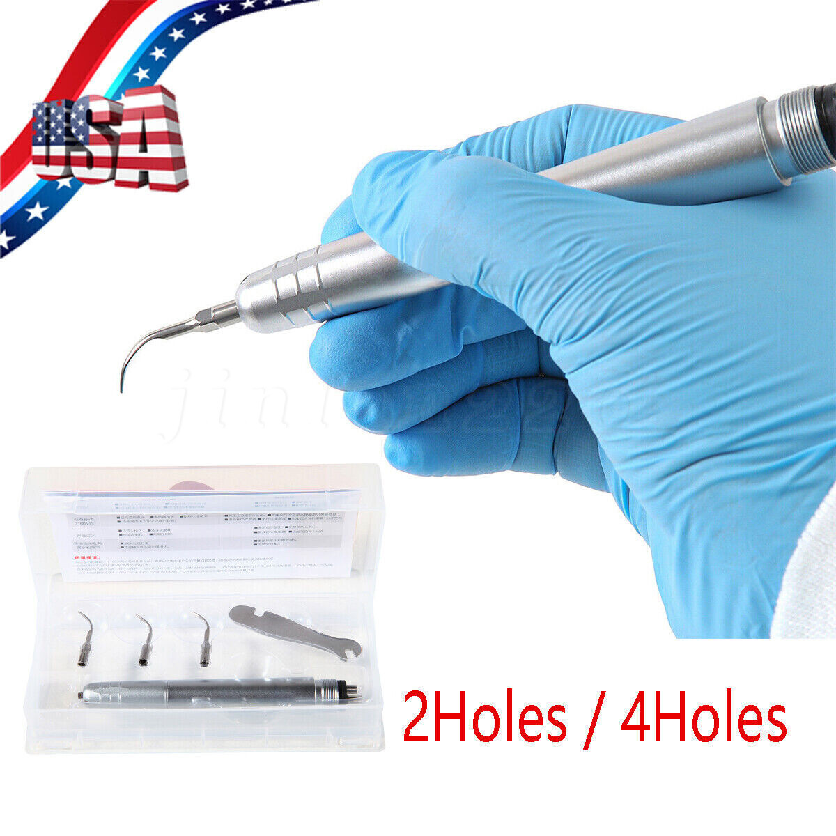 Dental Ultrasonic Air Perio Scaler Handpiece Hygienist Cavitron 2/4Holes