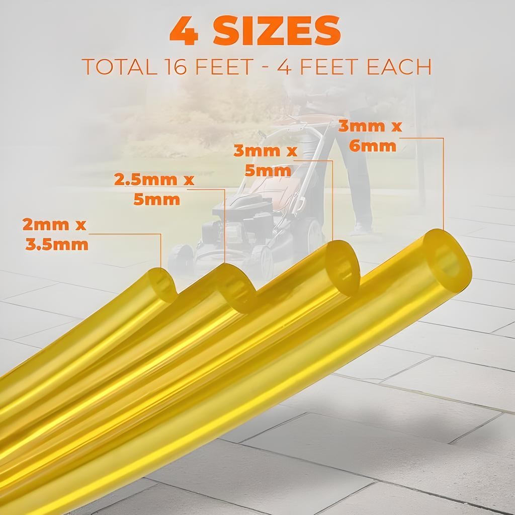 4 Sizes Petrol Fuel Gas Line Pipe Hose Tubing For String Trimmer Chainsaw Blower
