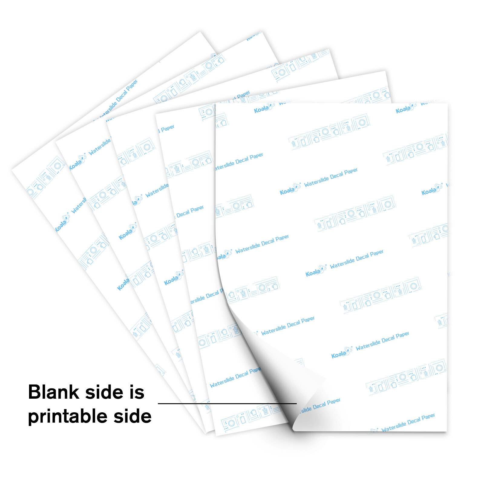 Koala Waterslide Decal Paper Inkjet White 25 Sheets Water Slide Transfer Paper