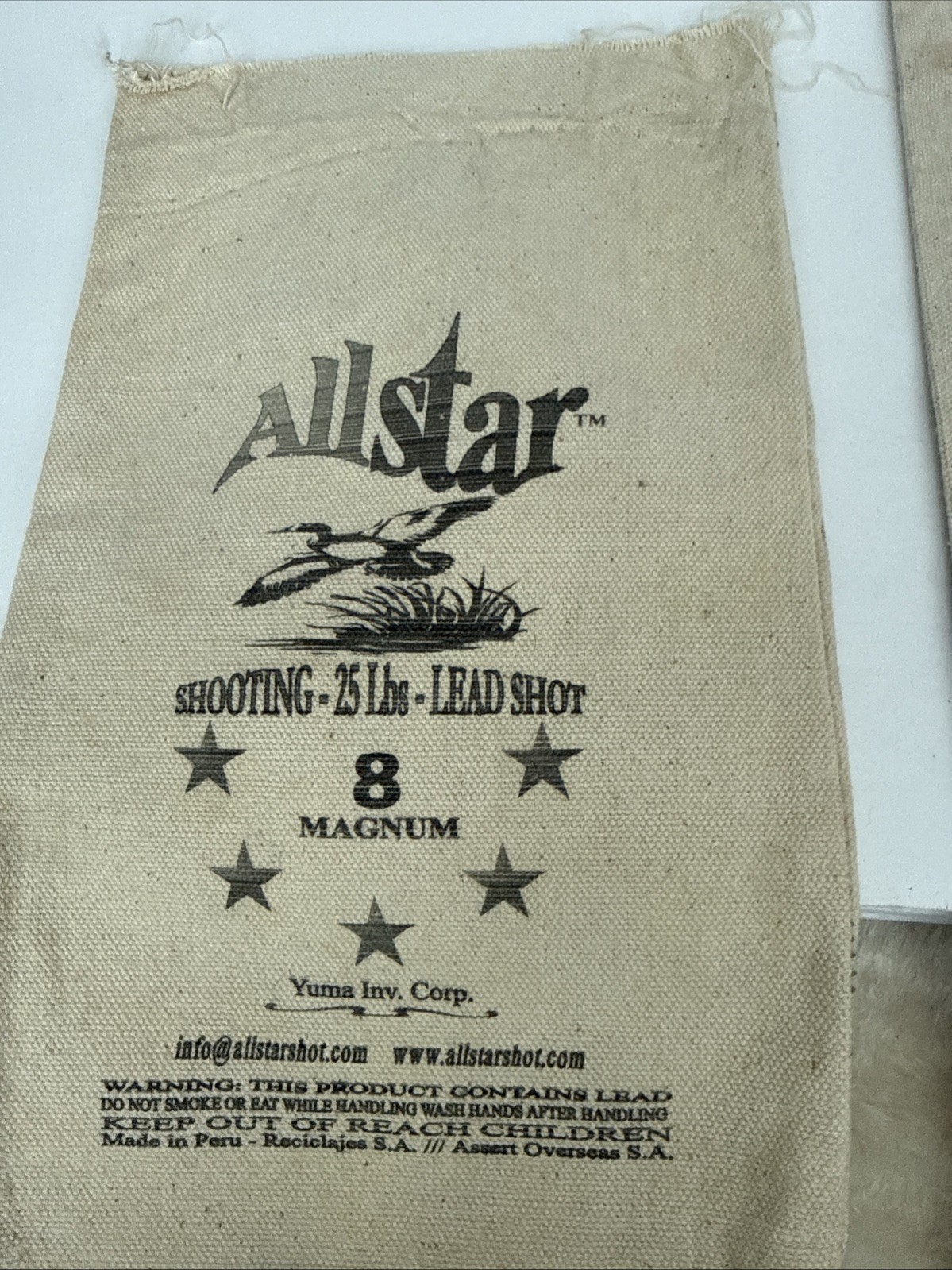 Canvas Shot Bag Lot Of 3 Allstar Winchester Lawrence Brand