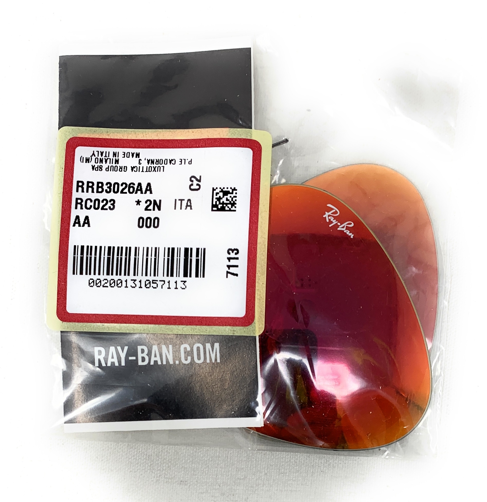 New Genuine RAYBAN Sunglass Lens Replacements RB3025 Aviator Orange Mirror 62mm