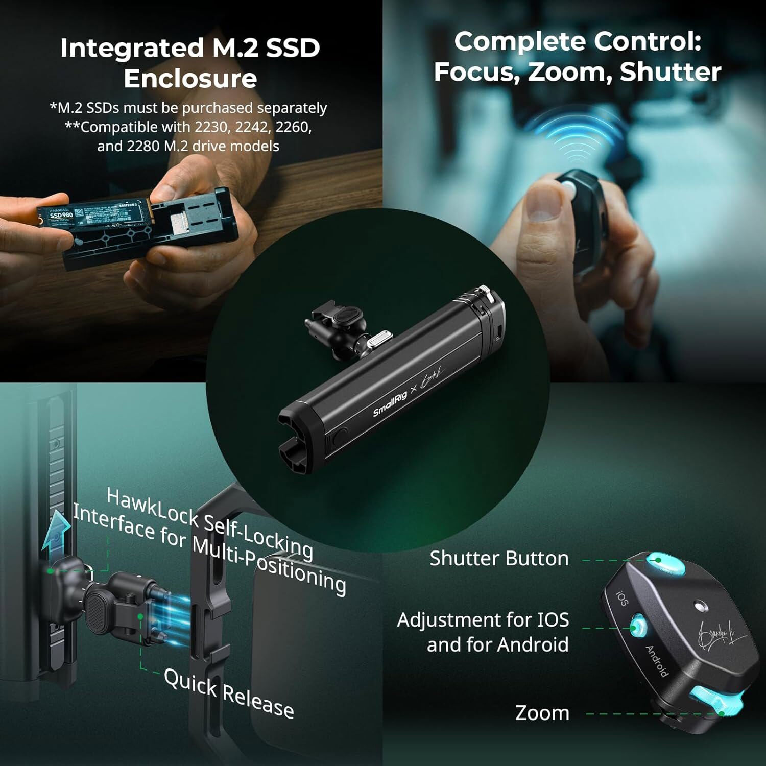 SmallRig All-In-One Mobile Video Kit,Phone Cage w/ Side Handle & Magnetic Filter