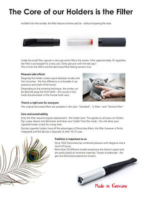 Denicotea Vision Black/Silver Cigarette Holder with 10 Free Filters 20153