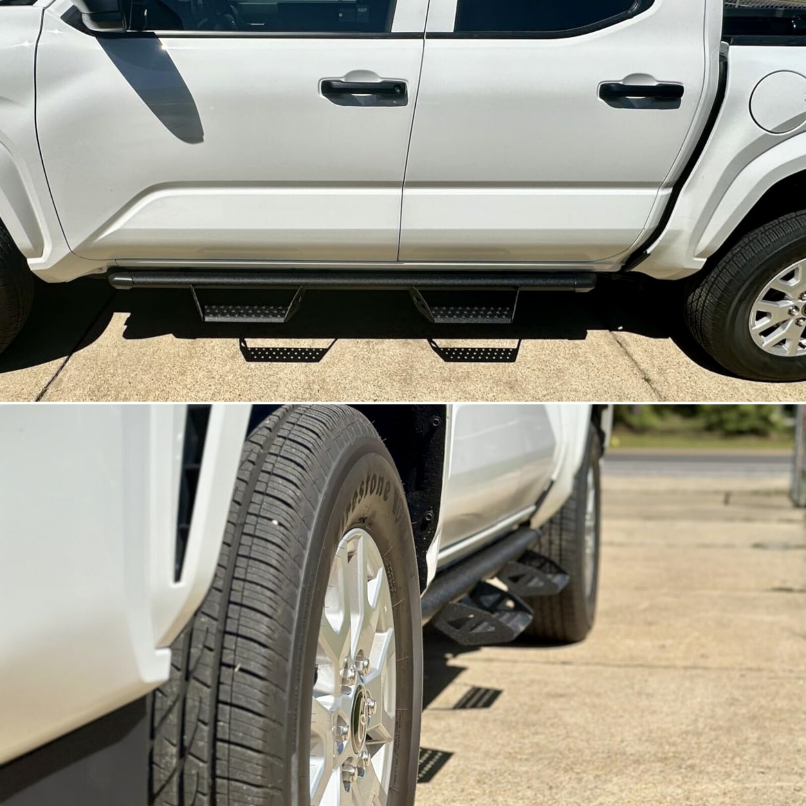 For 2024 Toyota Tacoma Double/Crew Cab 3" Drop Running Boards BLK Side Step BCTA