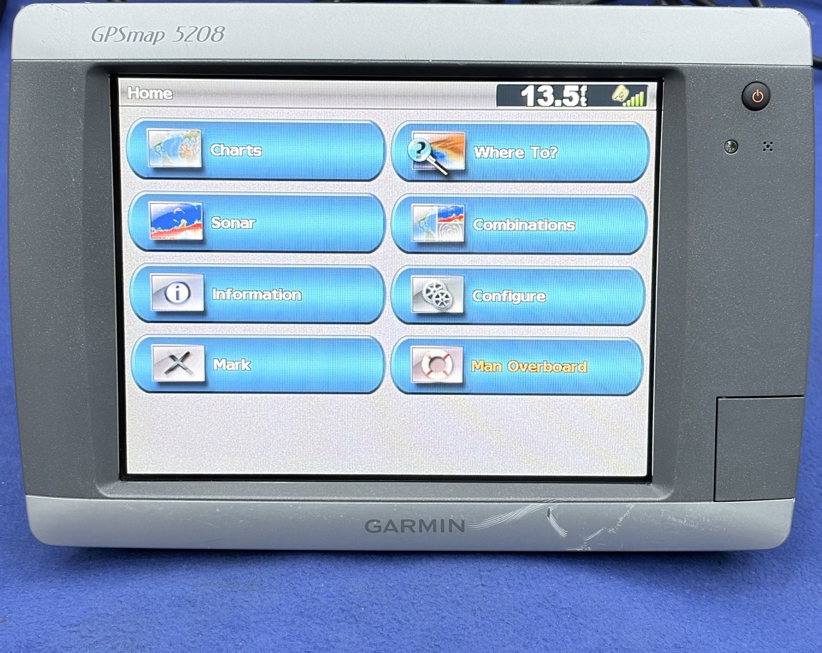 Garmin GPSmap 5208 GPS Chartplotter Multifunction Display Unit- Tested Working