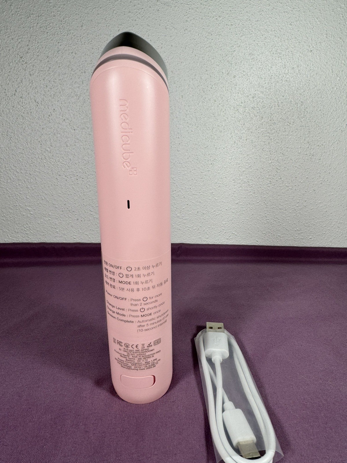 Pink Medicube Age-R Booster Pro | 6-in-1 Real Glass Glow Beauty Massager | NEW